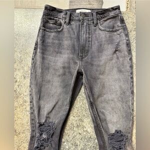 Abercrombie & Fitch High Rise Gray Jeans